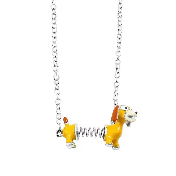 ⭐️NEW⭐️ Toy Story Slinky Dachshund Dog Pendant Necklace - Picture 7 of 8